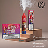 Tornado vape device and packaging featuring cartoon ape illustrations, surrounded by product boxes, vape smoke, warning labels about nicotine, and product highlights such as 20,000 puffs, double flavors, and USB Type-C charging.