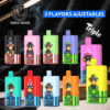 Colorful vape devices featuring cartoon monkey graphics, labeled 'Triple Flavor' with the text '3 Flavors Ajustables' and various designs arranged on a dark background.